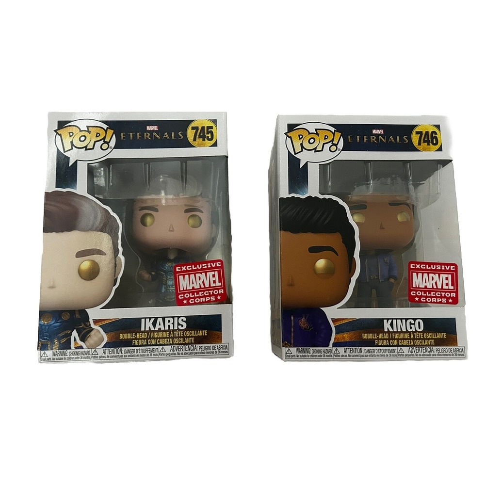 Funko POP Marvel Eternals Lot Kingo #746 & Ikaris #745 Marvel‎ Exclusives New